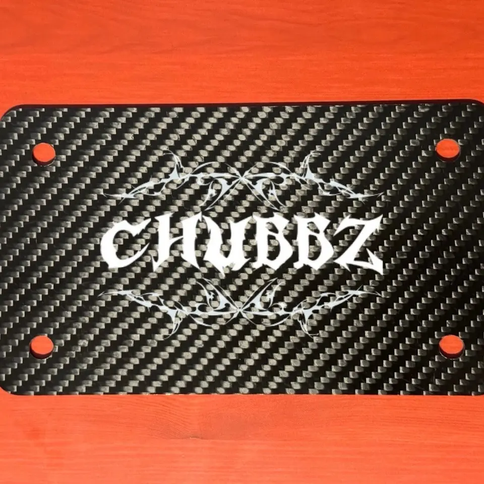 CHUBBZ RACING MOTORCYCLE PLATE CARBON FIBER