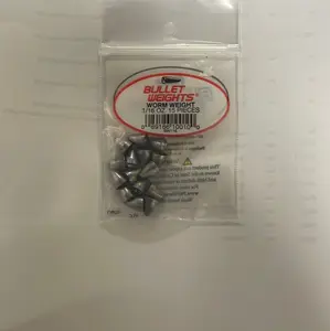 Bullet Worm Weights 1/16 oz. Lead