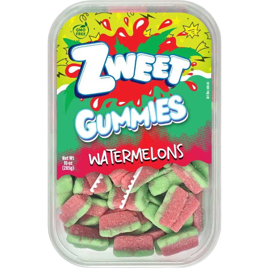 Sour Gummy Watermelon Slices Candy | Zweet | 10 oz