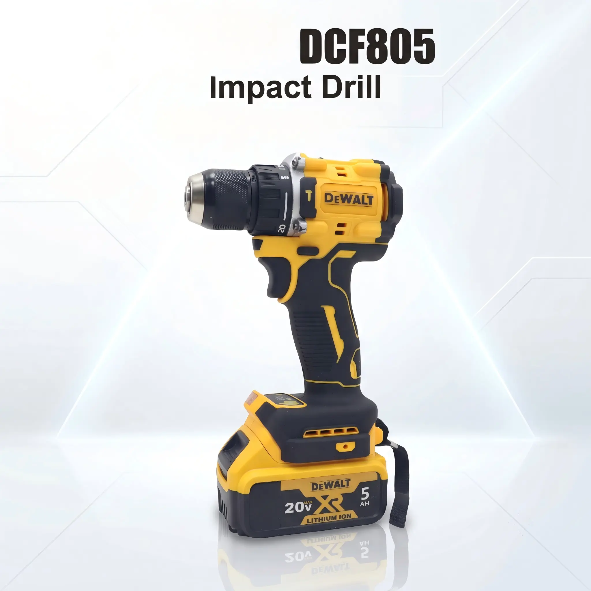 DeWalt DCF805 Compact Professional Cordless Impact Driver, Heavy-Duty Wall Mount Tool Holder, Pocket Level for Fastening Operations
