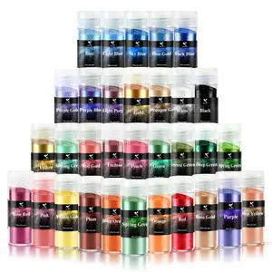 32 Pcs Mica Powder for Resin, Natural Pigment for Epoxy, UV Resin, Candle Dye, Nail Polish, Slime,  – Shimmer Dye for DIY Crafts – KHKD Resin