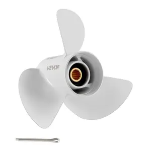 VEVOR Outboard Propeller, Upgrade OEM 15 Spline Tooth Aluminum Outboard Boat Propeller Fit Yamaha Engines 50-130 HP, 4-1/4 Gearcase, 3-Blade, RH (Right Hand Rotation), OEM Parts No. 6E5-45945-01-EL