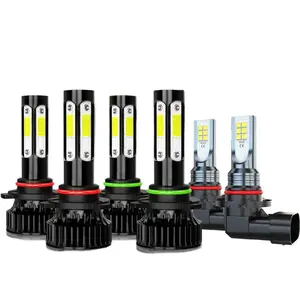 For Chevy Silverado 1500 2500 3500 2003 2004 2005 2006:  LED Headlight and Fog Light Bulbs, 6000K Cool White Complete Replacement Kit 6Pcs