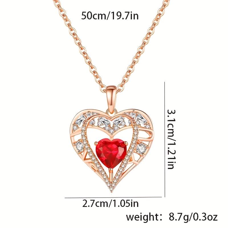 Rose Gift Box Heart Necklace - Perfect for Lover Mother Best Friend Wife Girlfriend - Ideal for Valentine's Day Thanksgiving Christmas Parties Birthdays New Year's Rose Gift Box Heart Necklace - Perfect for Lover Mother Best Friend Wife Girlfriend - Ideal for Valentine's Day Thanksgiving Christmas Parties Birthdays New Year's