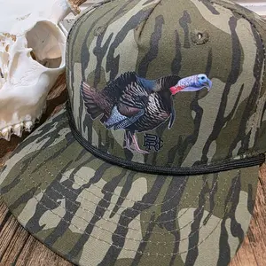 Mossyoak Bottomland Custom Rope Snapbacks Richardson 256 Style Baseball Cap Unisex Camo Pattern with Logo Design