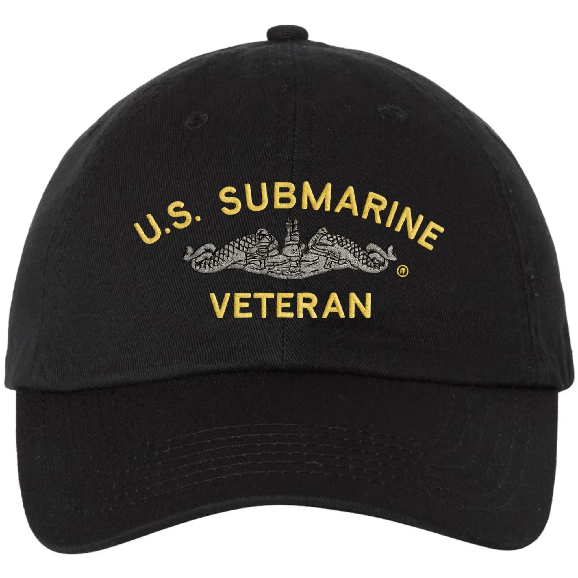 U.S. Submarine Service Veteran Dad Hat - Embroidered Cotton Baseball Cap with Crafted Emblem, Breathable, Military Look, Patriotic Wear, Adjustable Secure Fit Navy Headwear