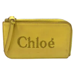 Pre-owned Chloé Calfskin Small Leather Goods Chloe Sense Leather Coin Card Case