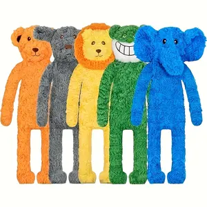 All-Natural Filler Free Dog Toys 1/5-Pack | Interactive Pleated & Squeaky Chews to Keep Dogs of All Sizes Busy and Engaged