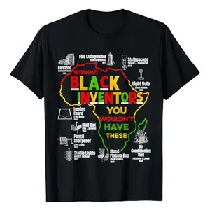 [100% Cotton] Black Inventors Black History Month African Mens Womens Kids T-Shirt Juneteenth Dashiki Educated I Am Black Clothes Saying Tee T-Shirt For Men And Women