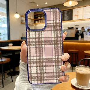 Vintage Plaid Magnetic MagSafe Snap Case for 16 Pro Max 15 Pro 14 13 12 Mini 11 XR XS Plus SE Shockproof Slim Protective Cover