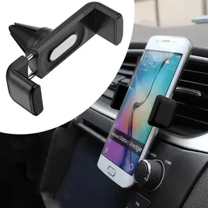 360° Rotatable Car Phone Holder, Universal Air Vent Mount Clip for iPhone, Smartphone, MP3 Player Accessories, Rectangular Plastic, Battery-Free, Compatible with Various Car Models