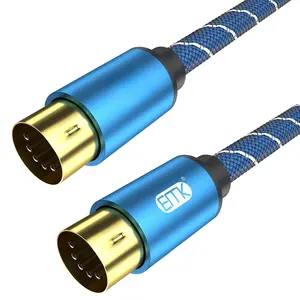 5-Pin DIN MIDI  Male to Male Midi Cables Compatible with MIDI Keyboard/Synthesizer/Guitar Multi Effects/Audio Interface/Audio Mixer/Audio Amplifier/External Sound Card (3.3Feet/1m)