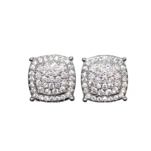 Super shiny geometric earrings, unisex, exquisite and versatile