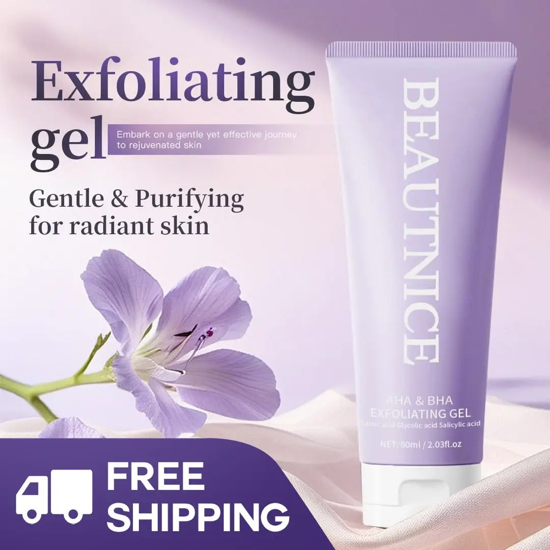 【FREE SHIPPING】BEAUTNICE Facial Exfoliating gel 60ml Lactic acid Glycolic acid Salicylic acid Hydrating Facial Skincare for Skin Repair purifying Mois