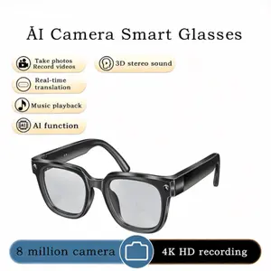 Intelligent Ai Camera Glasses, Dialogue Translation, HD Call, Photo & Video Recording, Music Playing, Multifunctional Smart Glasses for Men & Women