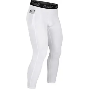 Mens Compression Pants Running Tights Pockets Sports Leggings Spandex Workout Cycling Athletic Thermal