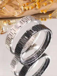 Men's Casual Classic Bracelet with Gift Box, Stainless Steel Wrist Bracelet, Fashion Jewelry for Party, Daily Clothing Decor, Trendy All-match & Exquisite Jewelry for Birthday Gift, Trendy Bangle
