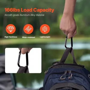 10 Pcs Caribeaner Clip Spring Snap Hook Keyring Camping Sports