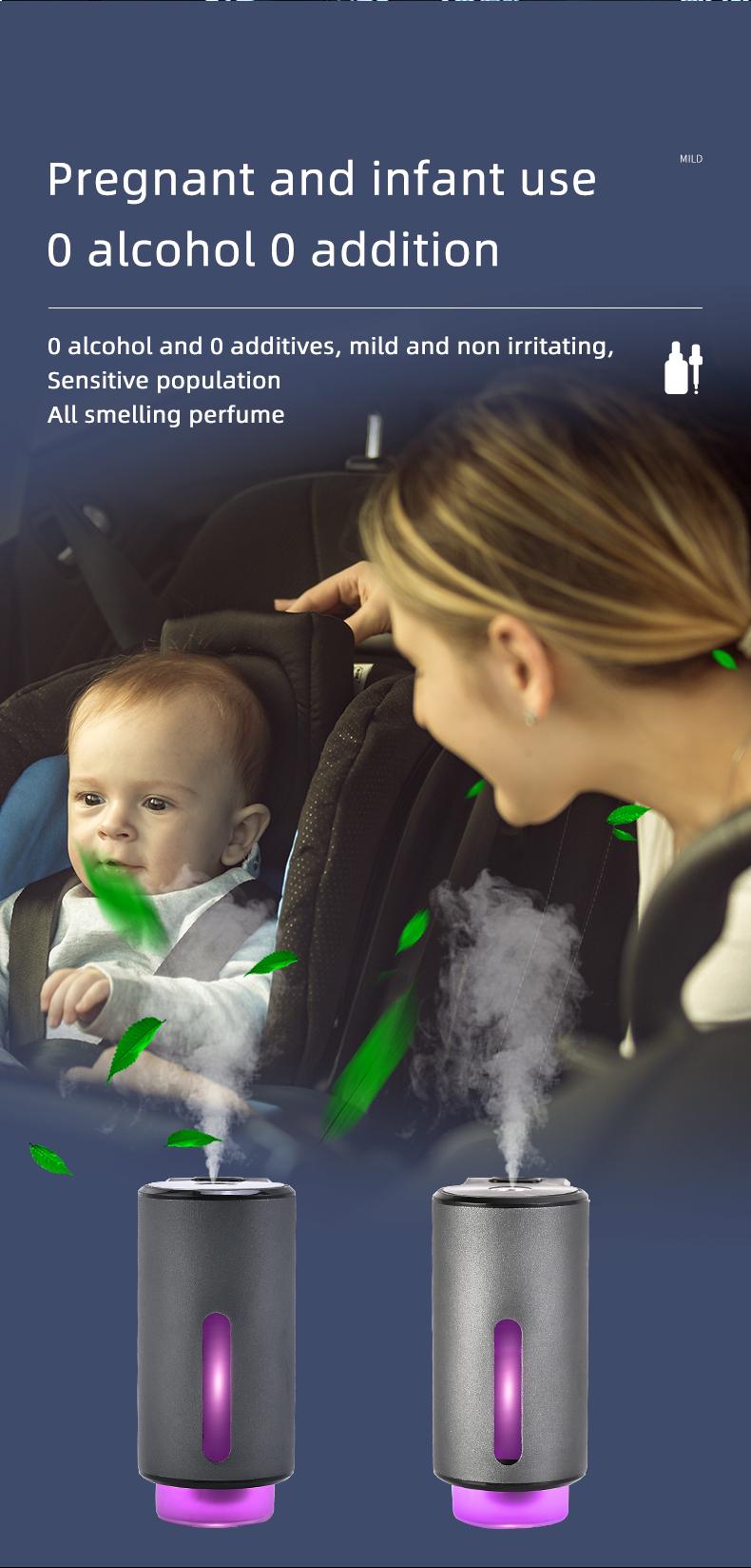 Car Air Freshener viral smart car scents Vent Clip Diffuser w/ RGB Light | AI Auto Start Stop Sensor | USB Rechargeable Essential Oil Nano Mist Odor Eliminator | 3 Modes Baby Safe Perfume | Metal Aesthetic Auto Interior Accessories Gift Set