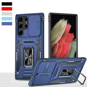 New Ring Holder Stand Anti-Drop Phone Case for Samsung Galaxy S25 Ultra S24 Ultra S23 Ultra S22 Ultra, Stylish Protective Cover