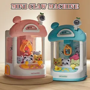 Family Edition Kids Mini Claw Machine, Arcade Egg Prize Toy, allows you to add your own mystery small gifts for unexpected surprises, an ideal gift for boys and girls, includes mini plush toys and gashapon capsules