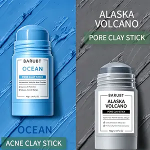 Clay Stick Collection 4 Masks for Every Skin Concern - Alaska Volcano Clay Stick / Mugwort Anti Pores & Acne Clay Stick / Niacinamide Bright Boost Clay Stick