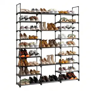 9 Tiers Shoe Rack Storage Organizer Shoe Shelf Organizer For Entryway Holds 50-55 Pairs Shoe, Stackable Shoe Cabinet Shoe Rack