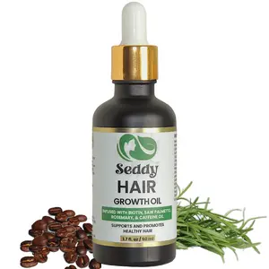 Hair Growth Oil with Caffeine, Rosemary, and Peppermint Oil - 1.7 Fl. Oz