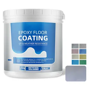 3-in-1 Epoxy Floor Coating-35oz (54ft²) , Primer+Paint+Clear Coat , UV-Resistant Finish for Concrete Garage Floors, Fast-Drying, Hot Tire Pickup Resistant，Suitable for garage floors, basements, and warehouses.