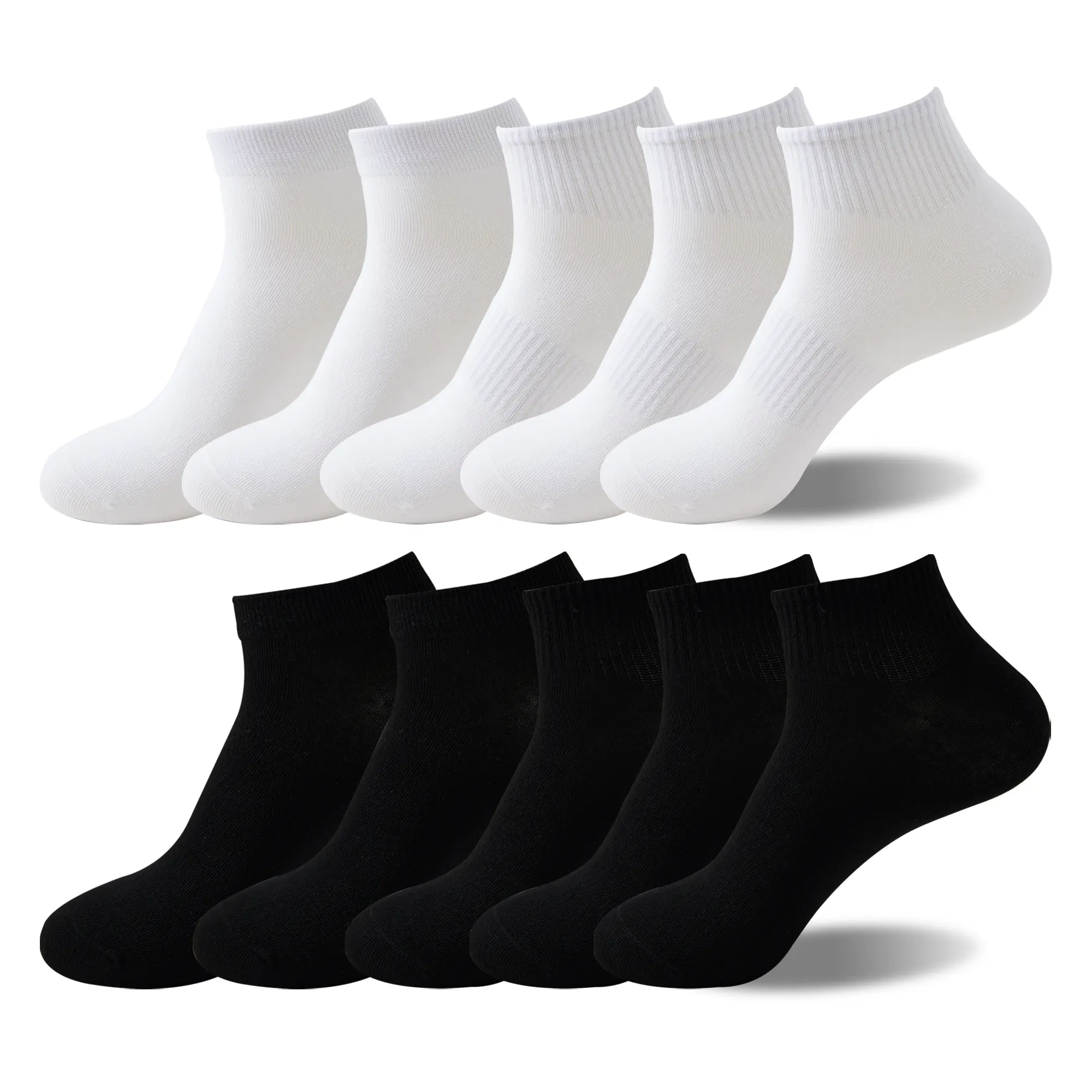 Multi Pack Men Basic Ankle Socks, Breathable Sweat Wicking Low Cut Socks,Elastic Cuff Non Slip Casual Sport Daily SocksSoft & Durable, Perfect for All Seasons