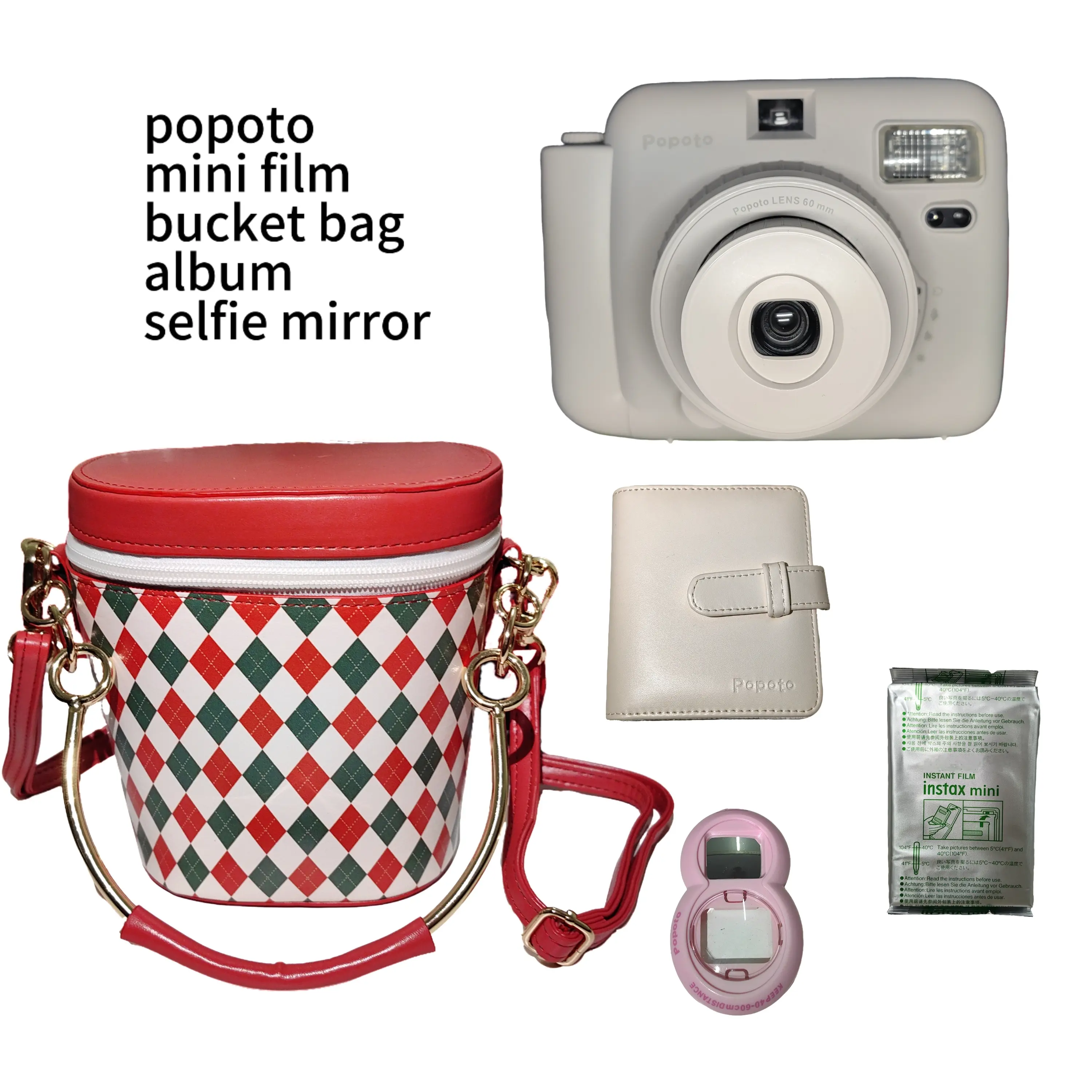 Popoto Instant Camera Take Color Photo In A Minute Mini 11/12 Users Instant Photo Capture for Outdoor, Holiday, and Special Occasions