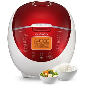 Micom rice cooker 6 cup uncooked 12 cup cooked fuzzy logic electric rice cooker small sticky rice maker with 12 menu modes nonstick small rice cooker steamer white red cr0655f