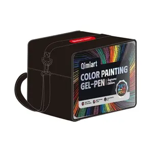 Languo Color Painting Gel Pen Set 45/72/99/168/252 Pcs, 0.6mm Needle Tip Rich Color Gel Pens, Storage Box for DIY, Scrapbooking & Doodling