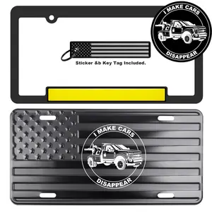 Tow Truck License Plate, Frame, Key Tag & Sticker Combo