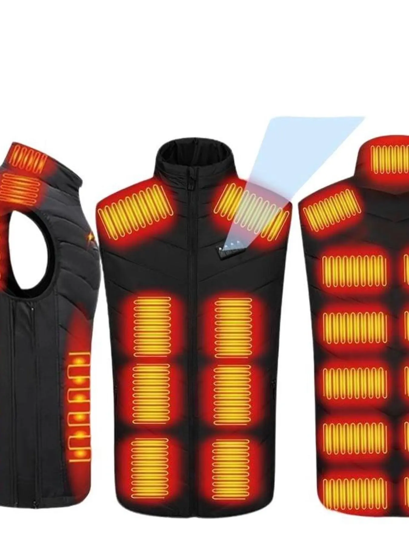 Smart 21-Zone Heating Vest Jacket USB-powered heating across 21 zones. Ideal for daily wear in winter and outdoor leisure activities. A perfect gift for Christmas, Halloween, and birthdays (requires external power bank for operation) Zipper Vest.