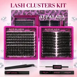 Amazing！2 Styles Lash Gift Kit,  Individval Eyelash Extensions Kit,Self Grafting False Eyelashes with Tweezers&Glue&Remover,Prefessional Eye Makeup Accessories for Women