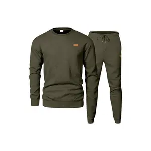 BLACK FRIDAY Tiktokshopcybermonday menswear #menfashion sweatshirtsweather mansuittransformation  hoodie+sweatpants Men's Sportswear Casual Set Textured Sweatsuit Autumn Winter New Round Neck Sweater Knitwear Jogger Suit