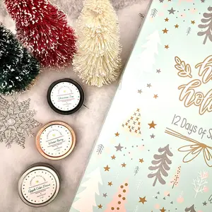 Countdown to Christmas Wood Wick candle Advent Calendar - 12 days of surprises,  Freshener & Home Decor, Christmas  Decoration