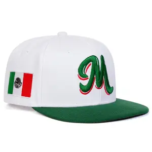 Unisex M Letter Embroidery Baseball Caps Mexican Flag Hip-hop Net Hats Adjustable Casual Outdoor Caps, Modern Urban Streetwear Style for Men and Women