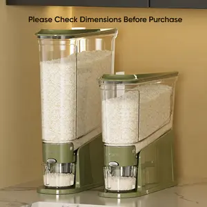 UFORU narrow-mouth sealed grain storage container, 11 lb/22 lb large capacity, BPA-free food-grade grain box, insect-proof and moisture-proof, one-press design for grains, beans, pet food, kitchen storage. Please check size before purchase.