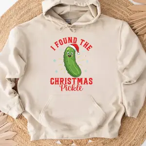 I Found The Christmas Pickle Hoodie – Funny Christmas Pickle Graphic T Shirt – Cute Holiday Sweatshirt Gift