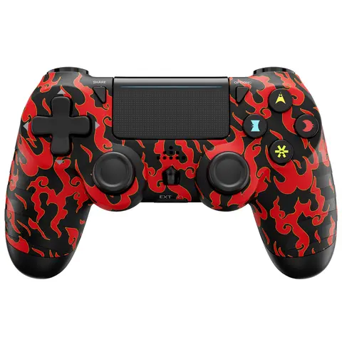 ISHAKO Wireless Game Controller for PS4/PS3, PC Gaming Controller, Mobile Gaming Use, Type-C Fast Charge Accessories with Double Vibration, Motion Sensing, Touchpad, Speaker, Anti-Slip Grip Steadies Intense Play, PS414