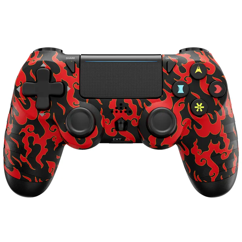 ISHAKO Wireless Game Controller for PS4/PS3, PC Gaming Controller, Mobile Gaming Use, Type-C Fast Charge Accessories with Double Vibration, Motion Sensing, Touchpad, Speaker, Anti-Slip Grip Steadies Intense Play, PS414
