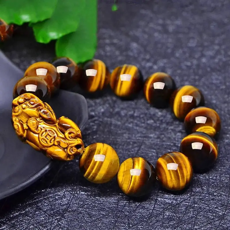 FZ Tiger Eye Stone with Pixiu No.10