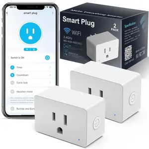 DAYBETTER Smart Plug 15A/1800W, Alexa & Google Home Compatible, 2.4GHz WiFi Bluetooth, APP Control, Timer & Schedule, Smart Outlet for Home Automation
