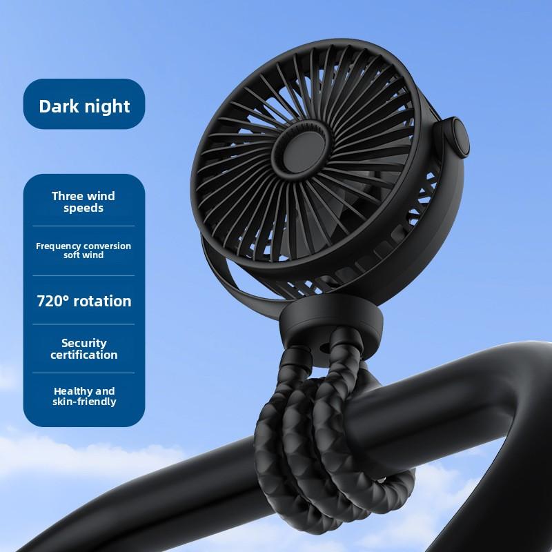 Portable Octopus Fan for Strollers, USB Rechargeable, Quiet & Foldable, Perfect for Outdoor Use