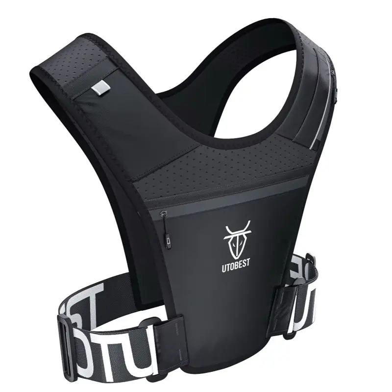 UTOBEST Universal Running Vest - Adjustable, Weatherproof, Night Light, Reflective and Personal use storage