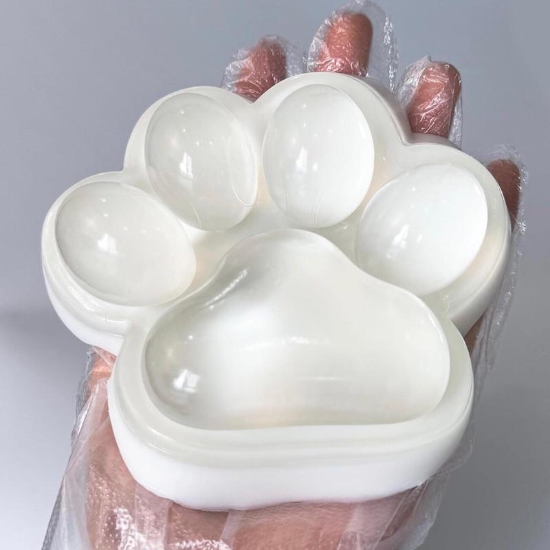 Handmade Large Cat Paw Squishies for Relaxation, 5-inch Transparent Squishies Paw for Adults - 2025 New