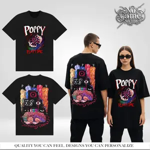 Poppy Playtime Graphic T-Shirt Digital Glitch Game Art Vintage Bootleg Inspired Shirt Retro Vibrant Aesthetic Oversized Heavyweight Wash Tee Hoodie Sweatshirt