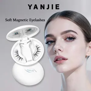 [In Stock]YANJIE Reusable Soft Magnetic Lashes with Applicator No Glue or Eyeliner Needed Lightweight Natural springtok Makeup Eyelashes Cosmetic